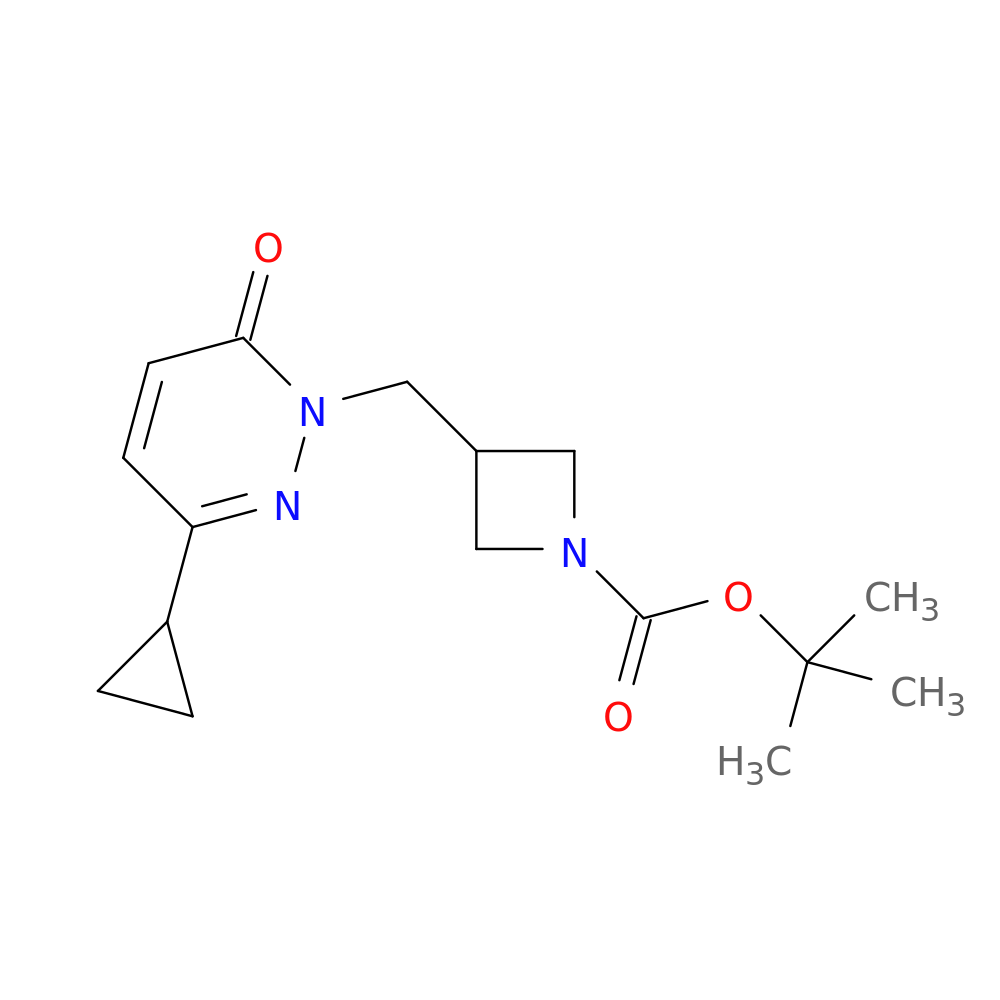 tert-butyl 3-[(3-cyclopropyl-6-oxo-1,6-dihydropyridazin-1-yl)methyl]azetidine-1-carboxylate