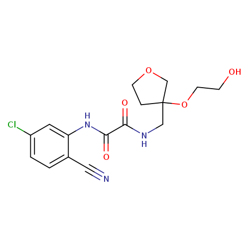 N'-(5-chloro-2-cyanophenyl)-N-{[3-(2-hydroxyethoxy)oxolan-3-yl]methyl}ethanediamide