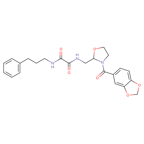 N-{[3-(2H-1,3-benzodioxole-5-carbonyl)-1,3-oxazolidin-2-yl]methyl}-N'-(3-phenylpropyl)ethanediamide
