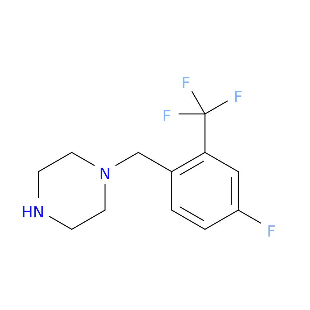 1-{[4-fluoro-2-(trifluoromethyl)phenyl]methyl}piperazine