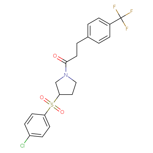 1-[3-(4-chlorobenzenesulfonyl)pyrrolidin-1-yl]-3-[4-(trifluoromethyl)phenyl]propan-1-one