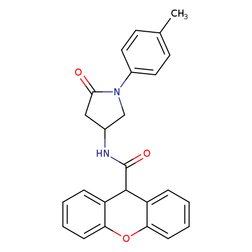 N-[1-(4-methylphenyl)-5-oxopyrrolidin-3-yl]-9H-xanthene-9-carboxamide