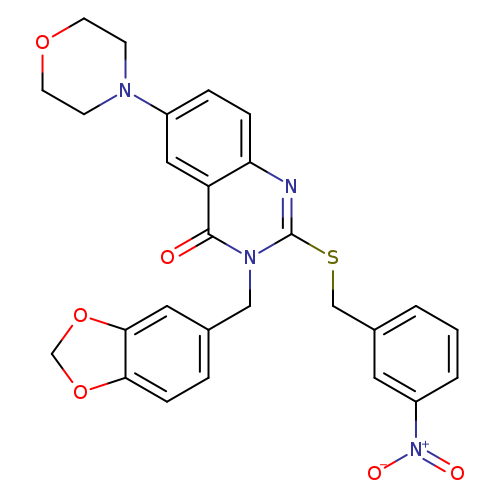 3-[(2H-1,3-benzodioxol-5-yl)methyl]-6-(morpholin-4-yl)-2-{[(3-nitrophenyl)methyl]sulfanyl}-3,4-dihydroquinazolin-4-one