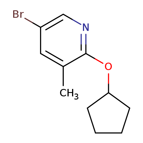 5-Bromo-2-(cyclopentyloxy)-3-methylpyridine