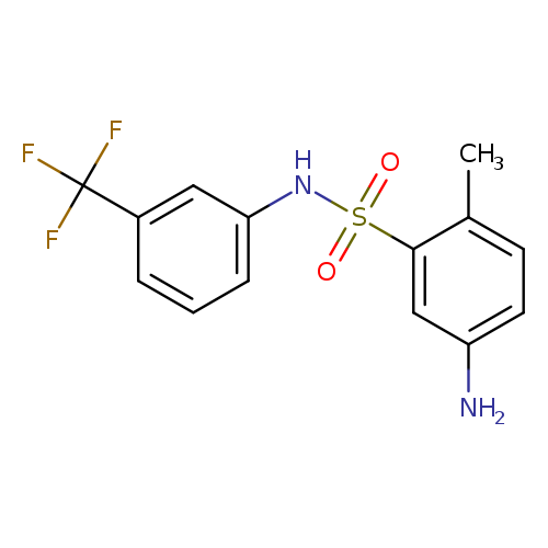 5-amino-2-methyl-N-[3-(trifluoromethyl)phenyl]benzene-1-sulfonamide