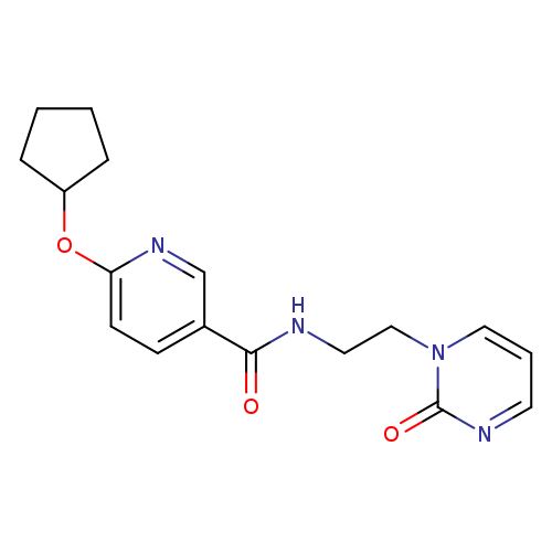 6-(cyclopentyloxy)-N-[2-(2-oxo-1,2-dihydropyrimidin-1-yl)ethyl]pyridine-3-carboxamide
