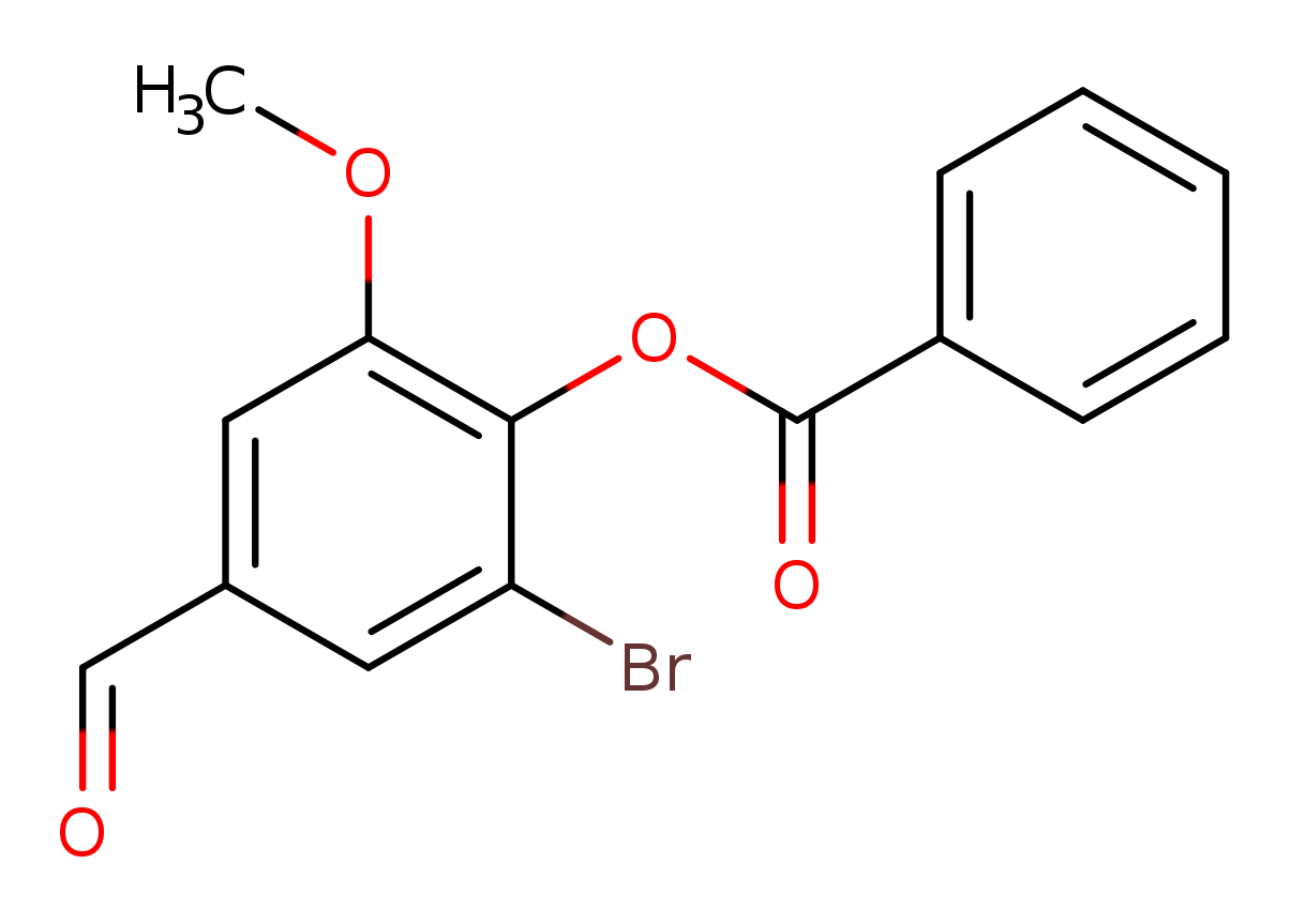 2-bromo-4-formyl-6-methoxyphenyl benzoate