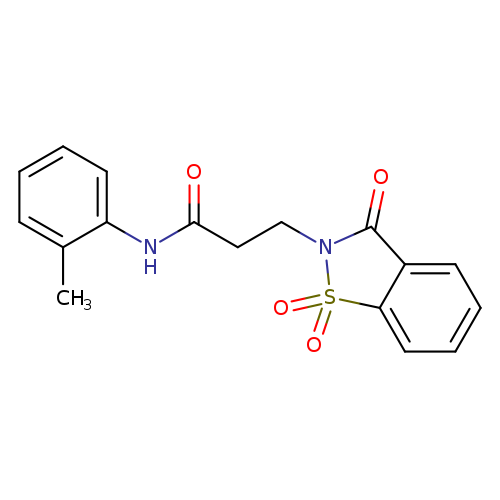 N-(2-methylphenyl)-3-(1,1,3-trioxo-2,3-dihydro-1lambda6,2-benzothiazol-2-yl)propanamide