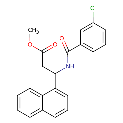 methyl 3-[(3-chlorophenyl)formamido]-3-(naphthalen-1-yl)propanoate