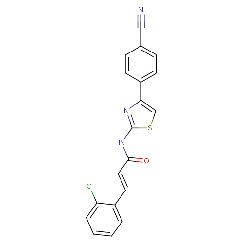(2E)-3-(2-chlorophenyl)-N-[4-(4-cyanophenyl)-1,3-thiazol-2-yl]prop-2-enamide