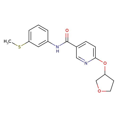 N-[3-(methylsulfanyl)phenyl]-6-(oxolan-3-yloxy)pyridine-3-carboxamide