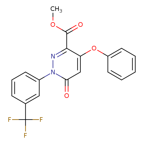methyl 6-oxo-4-phenoxy-1-[3-(trifluoromethyl)phenyl]-1,6-dihydropyridazine-3-carboxylate