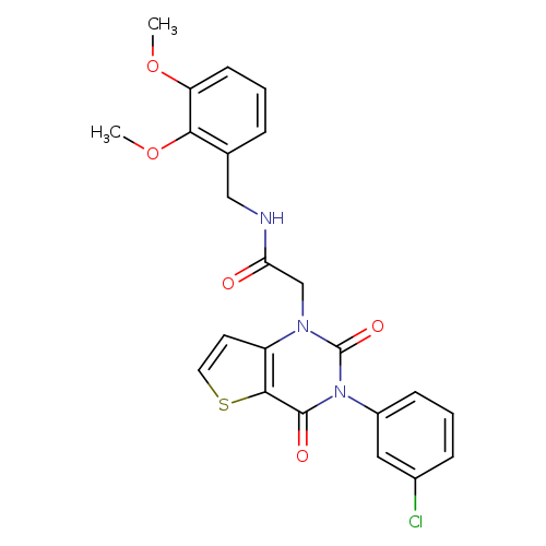 2-[3-(3-chlorophenyl)-2,4-dioxo-1H,2H,3H,4H-thieno[3,2-d]pyrimidin-1-yl]-N-[(2,3-dimethoxyphenyl)methyl]acetamide