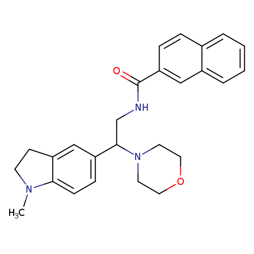 N-[2-(1-methyl-2,3-dihydro-1H-indol-5-yl)-2-(morpholin-4-yl)ethyl]naphthalene-2-carboxamide