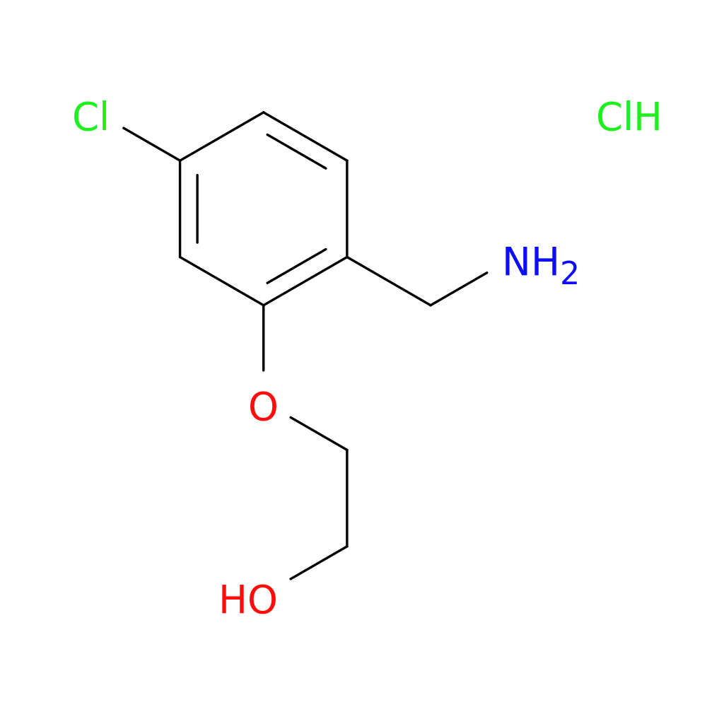 2-[2-(aminomethyl)-5-chlorophenoxy]ethan-1-ol hydrochloride