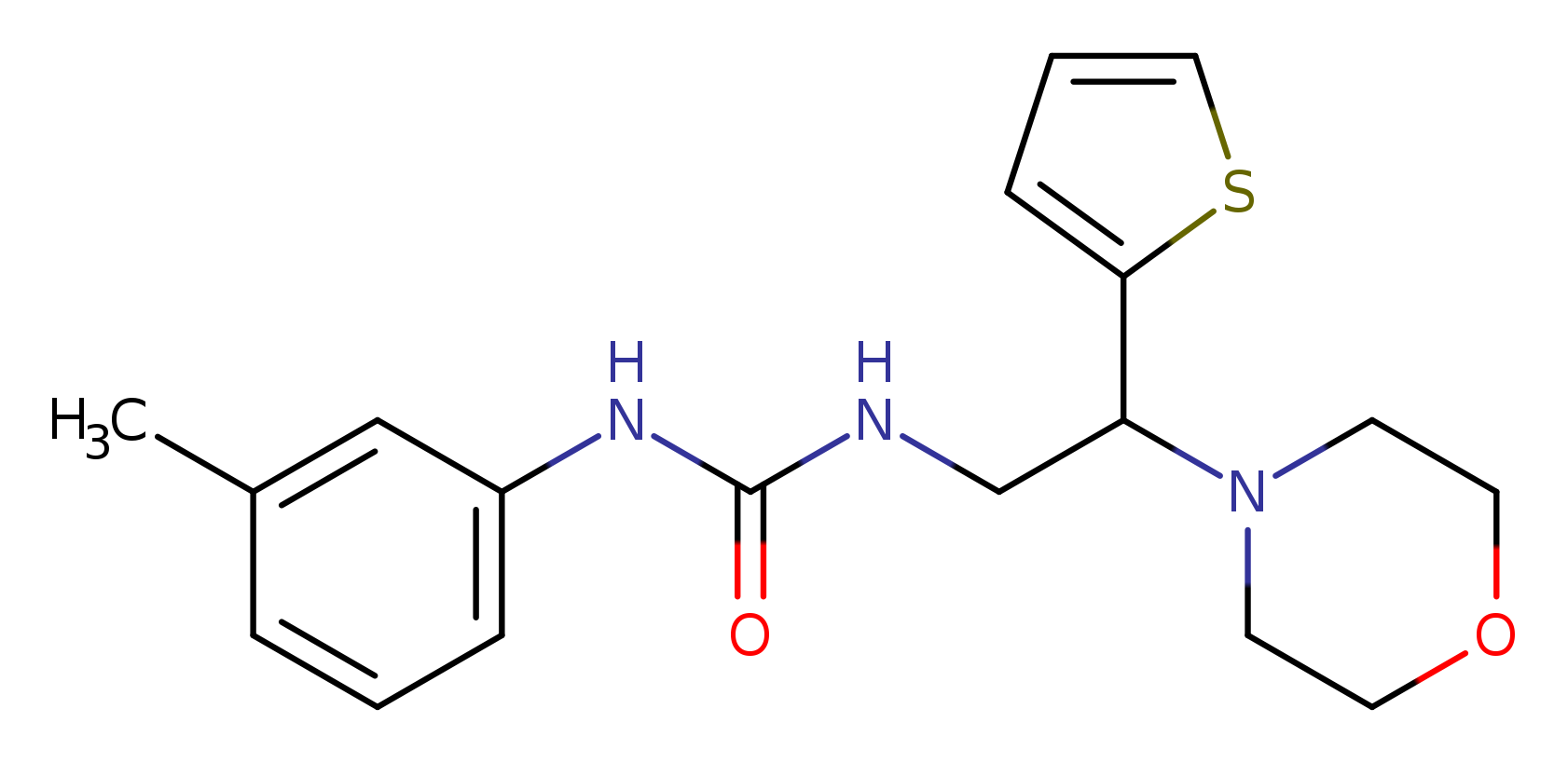 1-(3-methylphenyl)-3-[2-(morpholin-4-yl)-2-(thiophen-2-yl)ethyl]urea