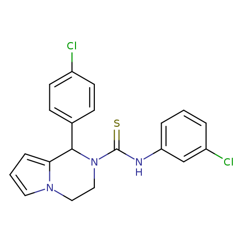 N-(3-chlorophenyl)-1-(4-chlorophenyl)-1H,2H,3H,4H-pyrrolo[1,2-a]pyrazine-2-carbothioamide