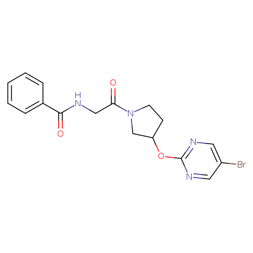 N-(2-{3-[(5-bromopyrimidin-2-yl)oxy]pyrrolidin-1-yl}-2-oxoethyl)benzamide