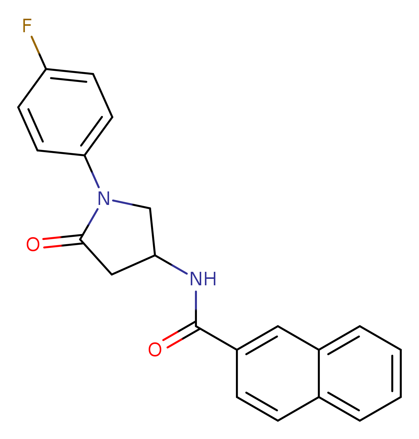 N-[1-(4-fluorophenyl)-5-oxopyrrolidin-3-yl]naphthalene-2-carboxamide