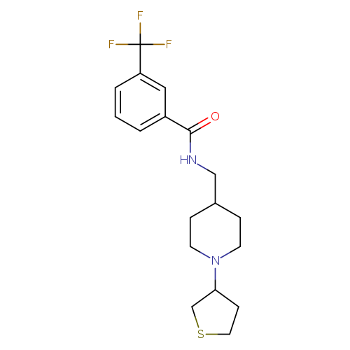 N-{[1-(thiolan-3-yl)piperidin-4-yl]methyl}-3-(trifluoromethyl)benzamide