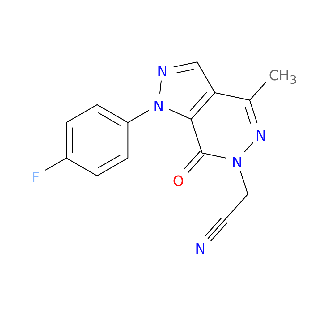 2-[1-(4-fluorophenyl)-4-methyl-7-oxo-1H,6H,7H-pyrazolo[3,4-d]pyridazin-6-yl]acetonitrile