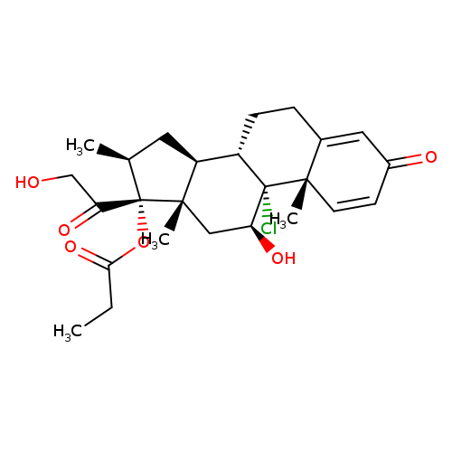 9-chloro-11beta,17,21-trihydroxy-16beta-methylpregna-1,4-diene-3,20-dione 17-propionate