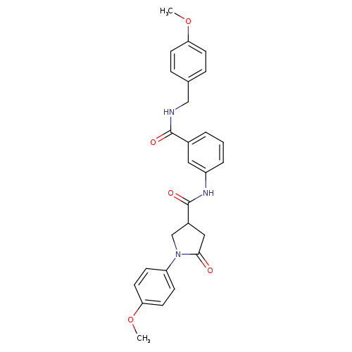 1-(4-methoxyphenyl)-N-(3-{[(4-methoxyphenyl)methyl]carbamoyl}phenyl)-5-oxopyrrolidine-3-carboxamide