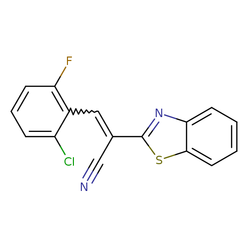 2-(1,3-benzothiazol-2-yl)-3-(2-chloro-6-fluorophenyl)acrylonitrile