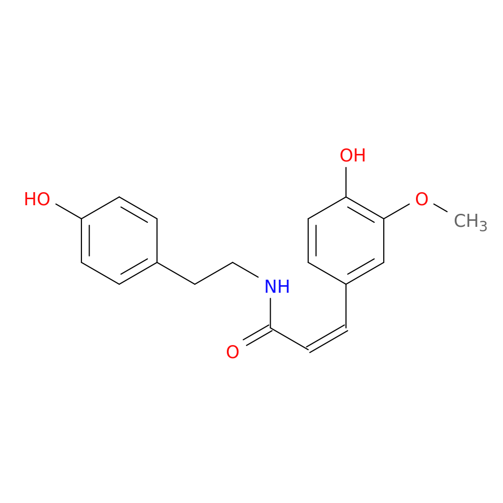 (2Z)-3-(4-Hydroxy-3-methoxyphenyl)-N-[2-(4-hydroxyphenyl)ethyl]-2-propenamide