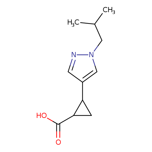 2-(1-Isobutyl-1H-pyrazol-4-yl)cyclopropanecarboxylic acid