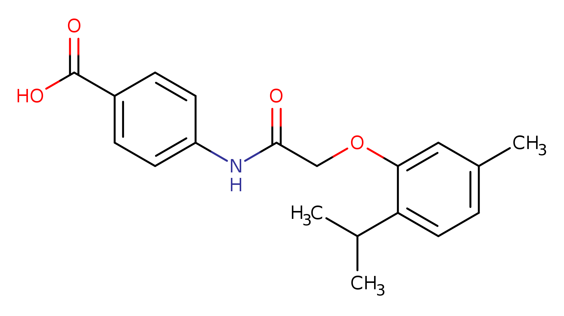 4-{[(2-isopropyl-5-methylphenoxy)acetyl]amino}benzoic acid