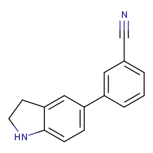 3-(2,3-dihydro-1H-indol-5-yl)benzonitrile