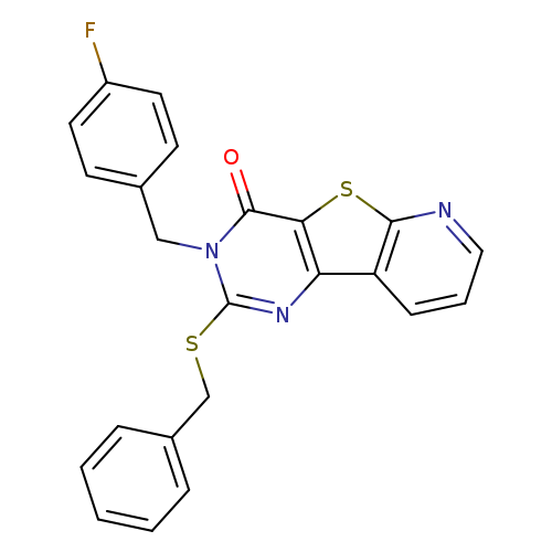 4-(benzylsulfanyl)-5-[(4-fluorophenyl)methyl]-8-thia-3,5,10-triazatricyclo[7.4.0.0^{2,7}]trideca-1(9),2(7),3,10,12-pentaen-6-one
