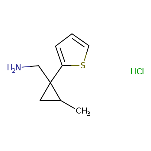 1-[2-methyl-1-(thiophen-2-yl)cyclopropyl]methanamine hydrochloride, Mixture of diastereomers