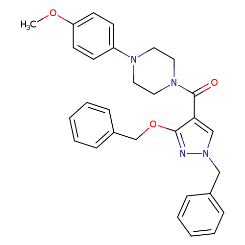 1-[1-benzyl-3-(benzyloxy)-1H-pyrazole-4-carbonyl]-4-(4-methoxyphenyl)piperazine