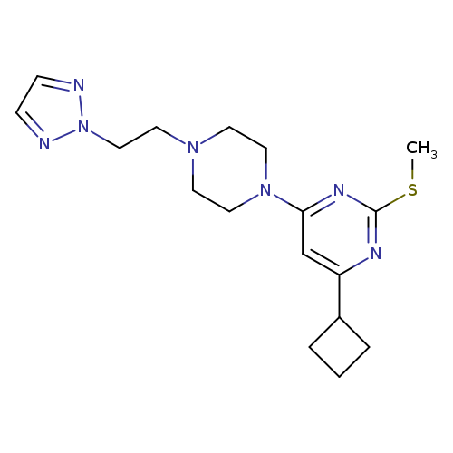 4-cyclobutyl-2-(methylsulfanyl)-6-{4-[2-(2H-1,2,3-triazol-2-yl)ethyl]piperazin-1-yl}pyrimidine