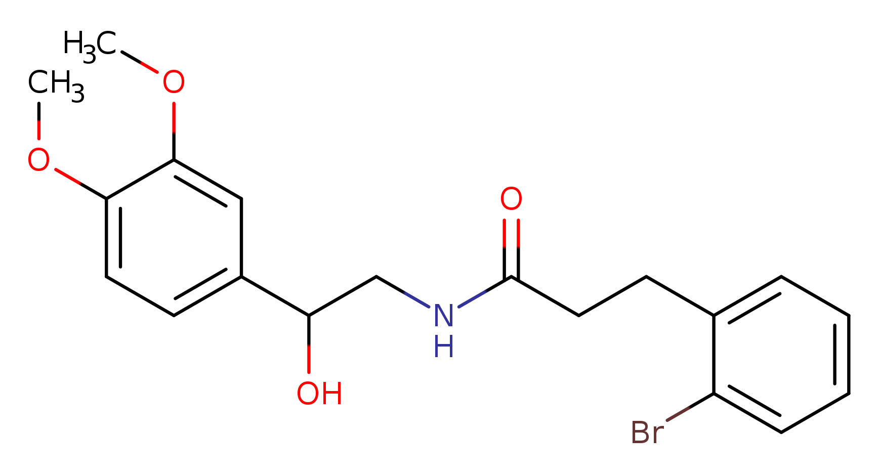 3-(2-bromophenyl)-N-[2-(3,4-dimethoxyphenyl)-2-hydroxyethyl]propanamide