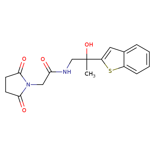 N-[2-(1-benzothiophen-2-yl)-2-hydroxypropyl]-2-(2,5-dioxopyrrolidin-1-yl)acetamide