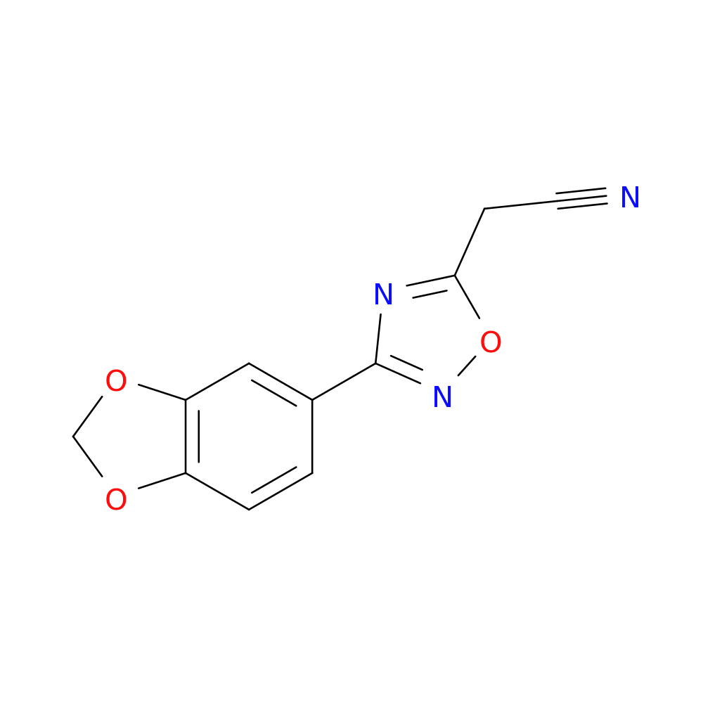 2-(3-(benzo[d][1,3]dioxol-5-yl)-1,2,4-oxadiazol-5-yl)acetonitrile