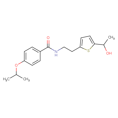 N-{2-[5-(1-hydroxyethyl)thiophen-2-yl]ethyl}-4-(propan-2-yloxy)benzamide