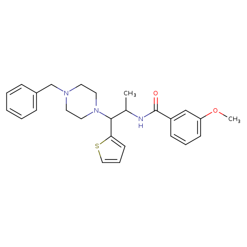 N-[1-(4-benzylpiperazin-1-yl)-1-(thiophen-2-yl)propan-2-yl]-3-methoxybenzamide