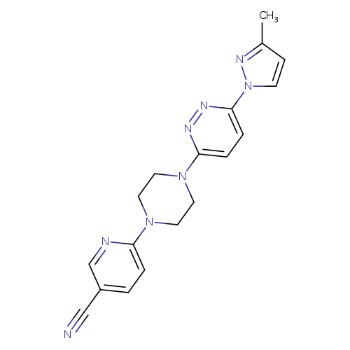 6-{4-[6-(3-methyl-1H-pyrazol-1-yl)pyridazin-3-yl]piperazin-1-yl}pyridine-3-carbonitrile