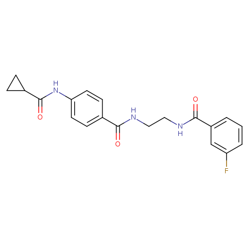 4-cyclopropaneamido-N-{2-[(3-fluorophenyl)formamido]ethyl}benzamide