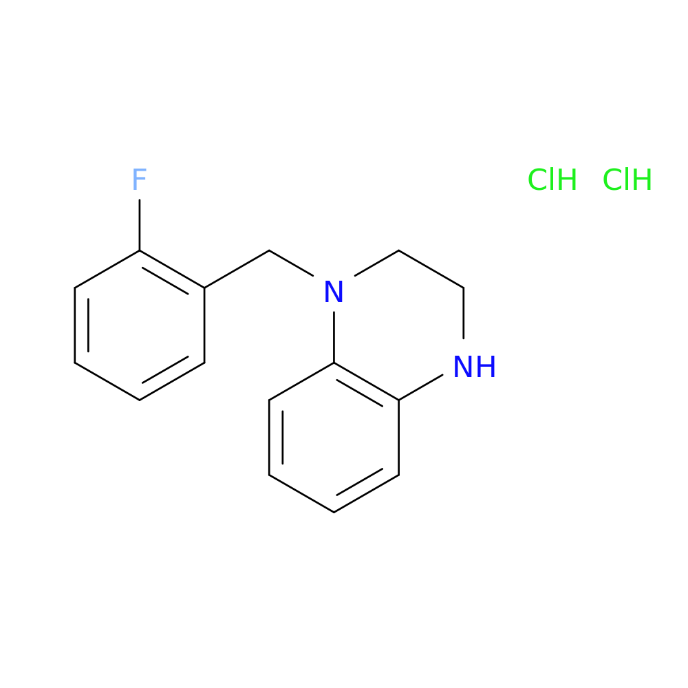 1-[(2-fluorophenyl)methyl]-1,2,3,4-tetrahydroquinoxaline dihydrochloride