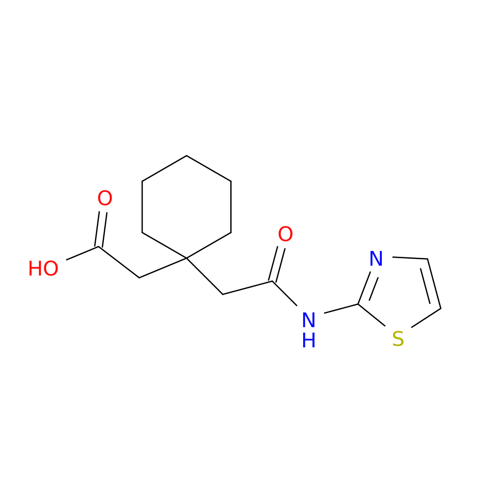 2-(1-{[(1,3-thiazol-2-yl)carbamoyl]methyl}cyclohexyl)acetic acid