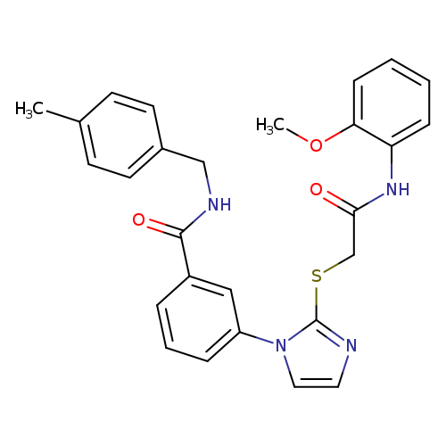 3-[2-({[(2-methoxyphenyl)carbamoyl]methyl}sulfanyl)-1H-imidazol-1-yl]-N-[(4-methylphenyl)methyl]benzamide