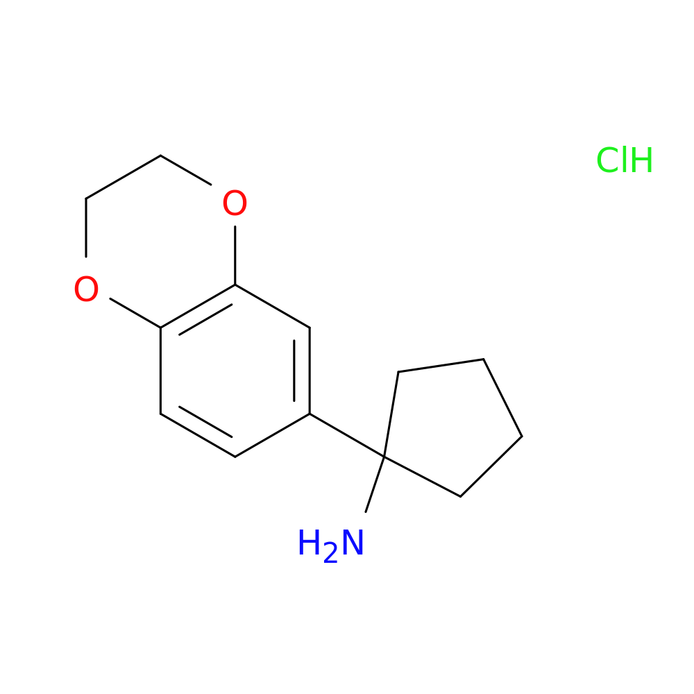 1-(2,3-dihydro-1,4-benzodioxin-6-yl)cyclopentan-1-amine hydrochloride