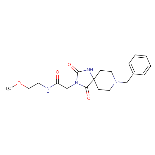 2-{8-benzyl-2,4-dioxo-1,3,8-triazaspiro[4.5]decan-3-yl}-N-(2-methoxyethyl)acetamide