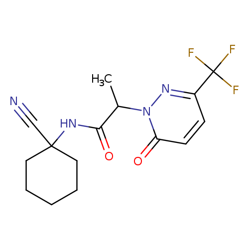 N-(1-cyanocyclohexyl)-2-[6-oxo-3-(trifluoromethyl)-1,6-dihydropyridazin-1-yl]propanamide