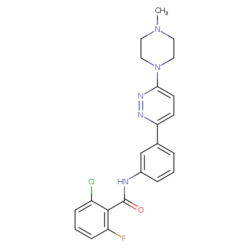 2-chloro-6-fluoro-N-{3-[6-(4-methylpiperazin-1-yl)pyridazin-3-yl]phenyl}benzamide